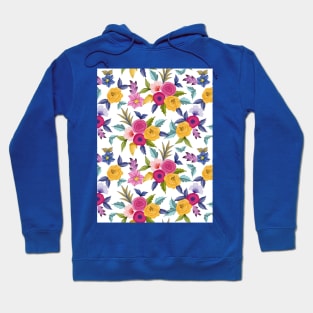 Watercolor Floral Seamless Pattern Art Hoodie